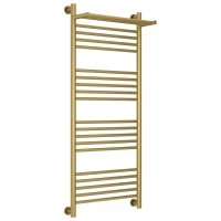 Полотенцесушитель водяной 1200x500 состаренная латунь Сунержа Богема с полкой+ 051-0223-1250