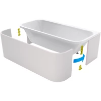 Панель фронтальная 179x84,5 см 3 части Excellent Arana OBEX.AR2.18WH