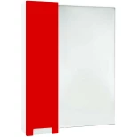 Изображение товара зеркальный шкаф 58x80 см красный глянец/белый глянец l bellezza пегас 4610409002039