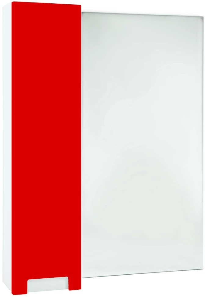 Зеркальный шкаф 58х80 см красный глянец/белый глянец L Bellezza Пегас 4610409002039 - фото 1