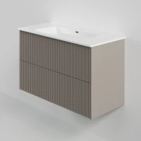 Тумба под раковину La Fenice Terra Twin FNC-01-TER-C-100-2 99,6 см, подвесная, бежевый матовый