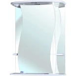 Изображение товара зеркальный шкаф 55x72 см белый глянец r bellezza лиана 4612308001014