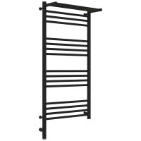 Полотенцесушитель электрический 1000x500 черный матовый МЭМ левый Сунержа Богема с полкой 3.0 31-5806-1050