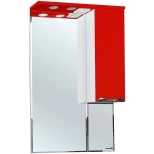 Изображение товара зеркальный шкаф 65x100 см красный глянец/белый глянец r bellezza альфа 4618810001030