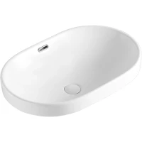 Раковина Agger ASB02600 60x41 см, встраиваемая сверху, белый глянец
