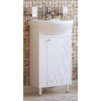 Тумба с раковиной белый глянец 46 см Corozo Орфей SETSD-00000384/SD-00000088
