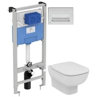 Комплект подвесной унитаз T386001 + T318101  + система инсталляции R020467 + R0108AA Ideal Standard Prosys Esedra T387301R0108AA