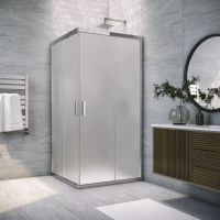 Душевой уголок Vegas Glass ZA TUR NOVO 70 08 10 70x70 см, профиль хром, стекло сатин
