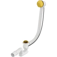 Слив-перелив для ванны Whitecross SPWC60GLB полуавтомат, золотой матовый