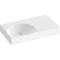 Раковина Ravak Lite XJXP1380000 80x45 см R, накладная, подвесная, белый