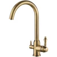 Смеситель для кухни Zorg SH 723 BRONZE с подключением к фильтру, бронза