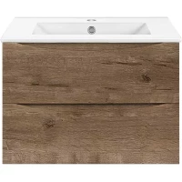 Тумба под раковину Vincea Mia Slim VMC-2MC600S1VO 60,5 см, подвесная, дуб винтаж