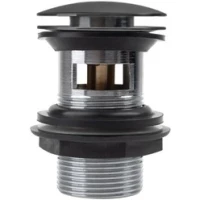 Донный клапан для раковины IDDIS Slide SLIGM1Wi88 с переливом, графит матовый