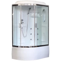 Душевая кабина 120x80x217 см Royal Bath RB8120BK2-T-CH-R прозрачное