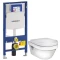 Комплект подвесной унитаз Gustavsberg Hygienic Flush 5G84HR01 + система инсталляции Geberit 111.300.00.5 - 1