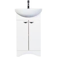 Тумба с раковиной белый глянец 46 см Orange Сити Si-45TU+RA