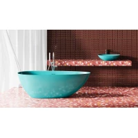 Ванна из литьевого мрамора Salini S-Stone Paola IN Classic 101611SMF 160x77 см, отдельностоящая, покраска по RAL матовый полностью