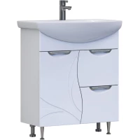 Тумба под раковину Vigo Callao tn.CAL.BAL.70.1D.2Y 66 см L, напольная, белый глянец/белый матовый