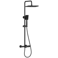 Душевая система Wonzon & Woghand WW-AE33110-BGG 270x200 мм, CoolStart, со смесителем, темный графит матовый 