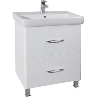 Тумба с раковиной белый глянец 60 см Bellezza Джела 4639809110014 + 4620000148562