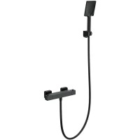 Термостат для душа Wonzon & Woghand WW-B2026-A-MB с душевым гарнитуром, черный матовый