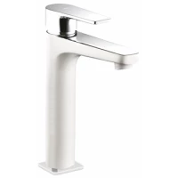 Смеситель для раковины Adell Azure 156845506 без донного клапана, хром/белый