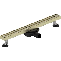 Душевой трап (лоток) WasserKRAFT Naab 86D60BG 60 см, с решеткой, щелевой, золотой матовый