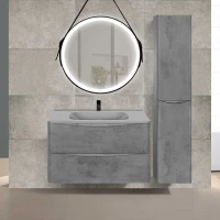 Комплект мебели бетон 79,4 см Vincea Paola VMC-2P800BT + VCB-2VP800G + VLM-2N700+