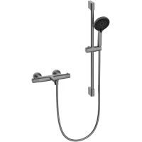 Термостат для ванны Lemark Beluga LMF-8042B-GM с душевым гарнитуром, графит матовый