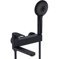 Смеситель для ванны D-Lin D181377-A с душевым гарнитуром, черный матовый