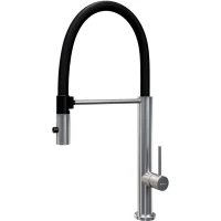 Смеситель для кухни Knotlor Infinity SS-17 с подключением к фильтру, гибким изливом, нержавеющая сталь