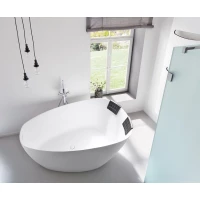 Ванна из литьевого мрамора Riho Toledo B126001105 158x110 см, отдельностоящая, белый