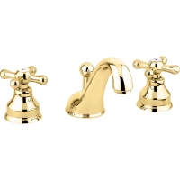 Смеситель для раковины Emmevi Deco Classic 12033/OR с донным клапаном, золотой