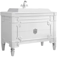 Тумба белый глянец поталь серебро 92,6 см Belux Кастилия Н 100-02 4810924255518