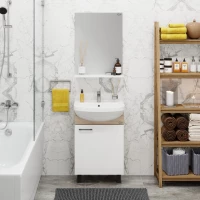 Комплект мебели дуб сонома/белый матовый 52 см разборная Onika Эко 105209 + 1.3120.1.S00.11B.0 + 205210