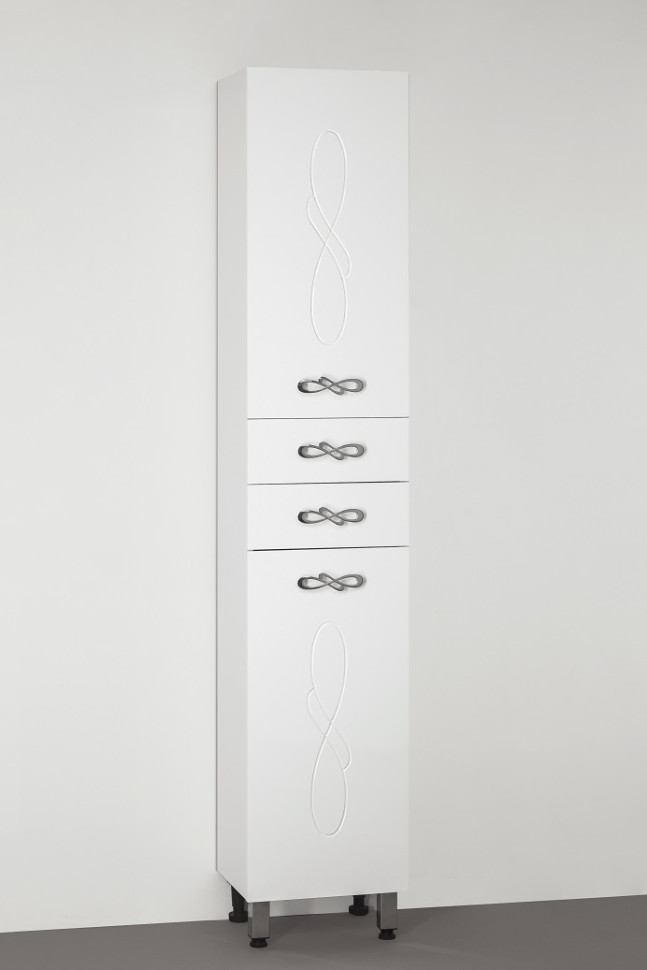 Пенал напольный белый глянец Style Line Венеция LC-00000265