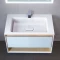 Комплект мебели белый/дуб 77 см Jorno Glass Gla.01.77/P/W + Mol.08.80/W + Gla.02.77/W - 4