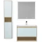 Комплект мебели белый/дуб 77 см Jorno Glass Gla.01.77/P/W + Mol.08.80/W + Gla.02.77/W - 3