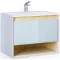 Комплект мебели белый/дуб 77 см Jorno Glass Gla.01.77/P/W + Mol.08.80/W + Gla.02.77/W - 6