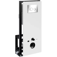 Инсталляция для унитаза WasserKRAFT Glan 66 66TLT.010.ME.WH.CH01 с кнопкой смыва, хром