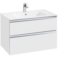 Тумба с раковиной белый глянец 80,5 см Roca The Gap A857399806 + 32799C000