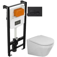 Комплект подвесной унитаз Bien Moly MLKA052N1VP0W3000  + система инсталляции Jacob Delafon E24156-NF + E20859-7-BMT