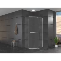 Душевой уголок Ceruttispa Chika ZP101T 97x97 см, профиль хром, стекло прозрачное