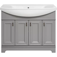 Тумба под раковину Misty Лувр П-Лвр01105-502 100,1 см, напольная, серый матовый