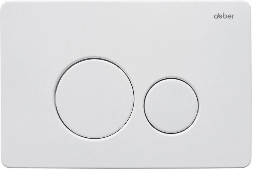 Кнопка смыва Abber AC0121MW для инсталляции, белый матовый