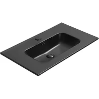 Раковина CeramaLux 9100MMB 101,3x46,6 см, накладная, черный матовый