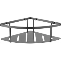 Полка для ванной Grocenberg AC0090BG 22x22 см, угловая, графит
