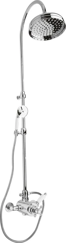 

Душевая колонна с термостатическим смесителем хром, ручка белая Cezares Elite ELITE-CD-T-01-Bi