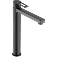 Смеситель для раковины Paffoni Ringo RIN085NO с донным клапаном, черный матовый