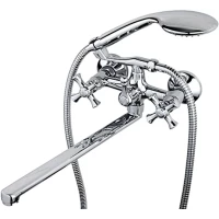 Смеситель для ванны Gappo G2242 универсальный, с душевым гарнитуром, хром